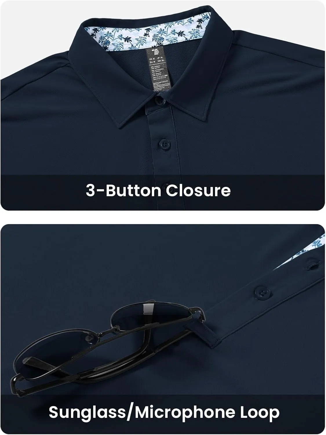 TBMPOY Men's Polo Shirts Short Sleeve 3-Button Golf Moisture Wicking Athletic Tennis T-Shirts Casual Collared Shirt