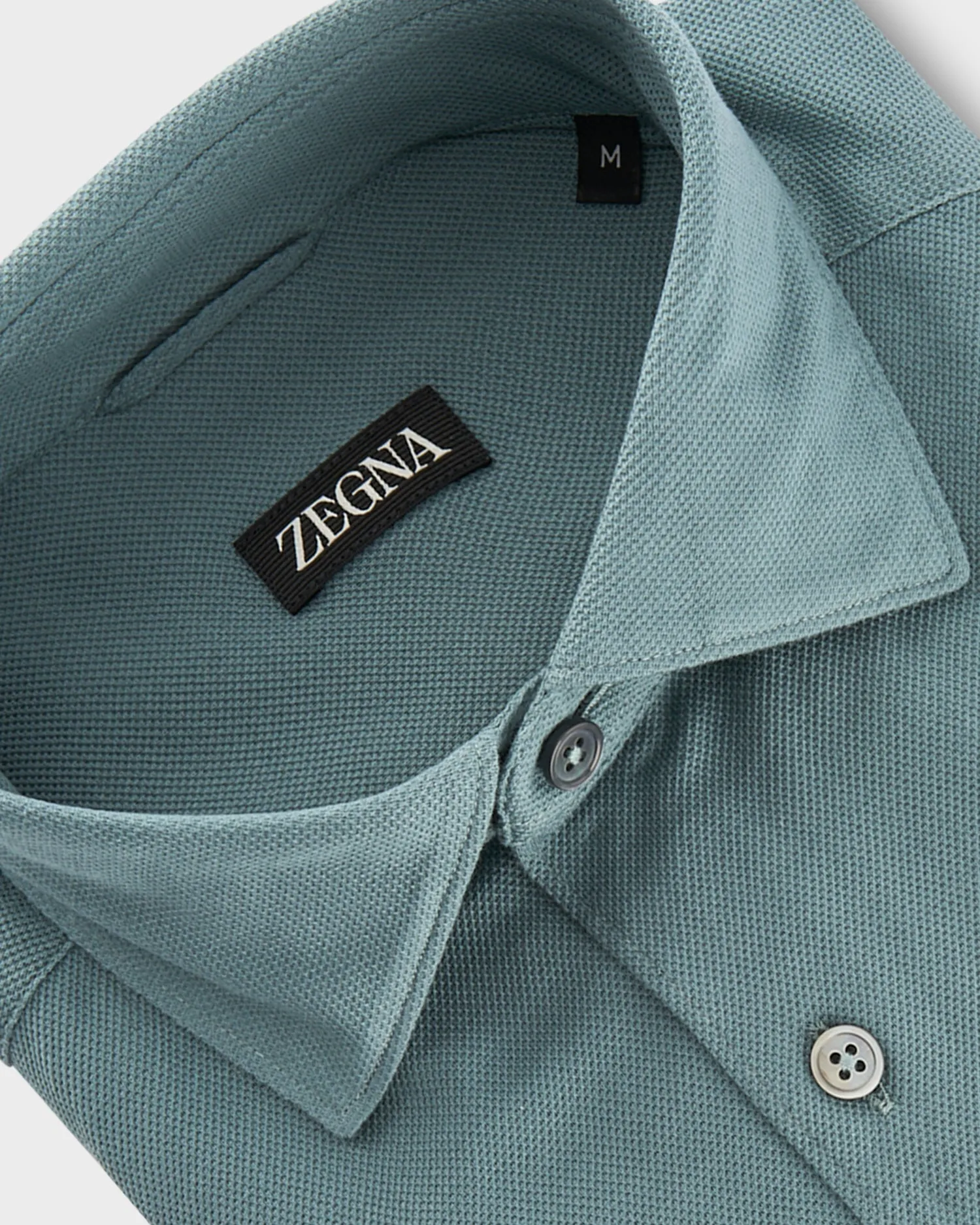 Teal Cotton Pique Shirt