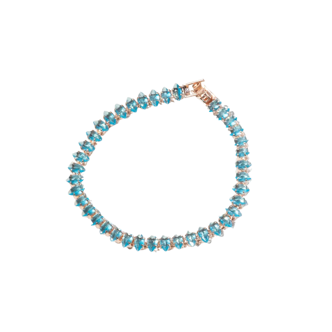 Teal Gemstone Bracelets