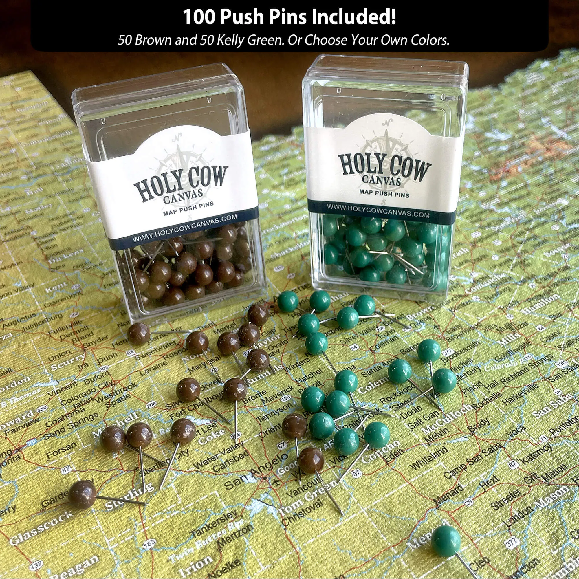 Tennessee Push Pin Terrain Map