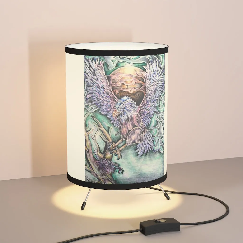 The Key Tripod Lamp with High-Res Printed Shade, US/CA plug