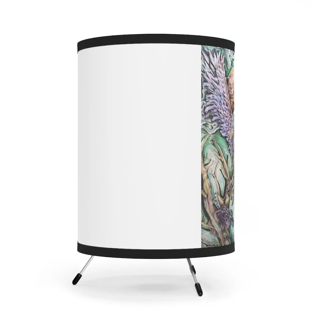The Key Tripod Lamp with High-Res Printed Shade, US/CA plug