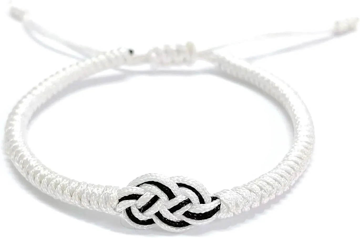 Tibetan Lucky Bracelet Handmade Amulet Knot Woven Red Black White String Rope Protection Bracelets for Women Men BFF Friendship Couples Family Birthday Mothers Day Christmas Fashion Jewelry Gifts