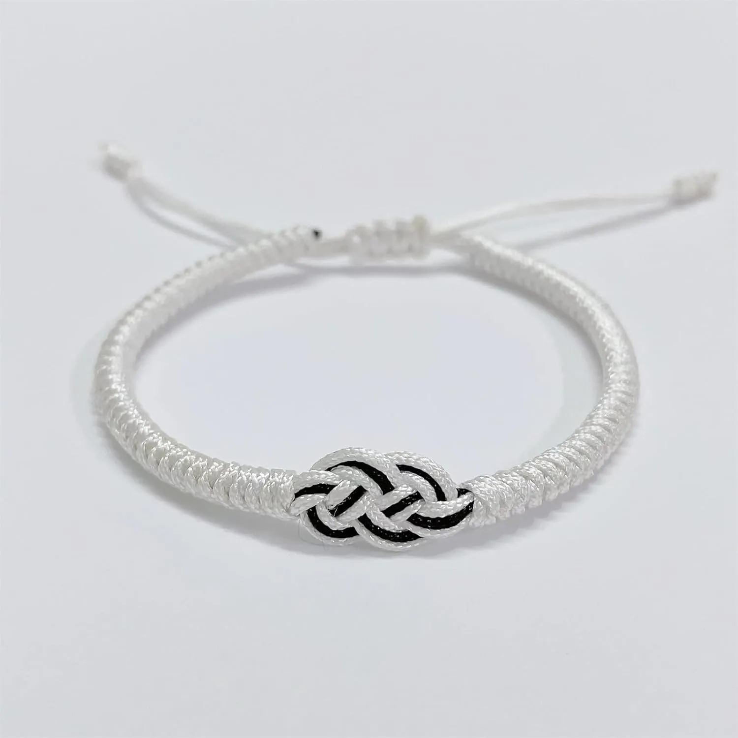 Tibetan Lucky Bracelet Handmade Amulet Knot Woven Red Black White String Rope Protection Bracelets for Women Men BFF Friendship Couples Family Birthday Mothers Day Christmas Fashion Jewelry Gifts