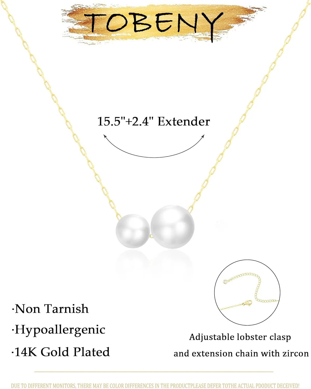 TOBENY Gold Necklace for Women Trendy 14K Gold Plated Dainty Bow Heart Cross Pendant Necklaces Cute Simple Pearl Diamond Paperclip Butterfly Italian Horn Choker Necklaces for Women Gift Jewelry