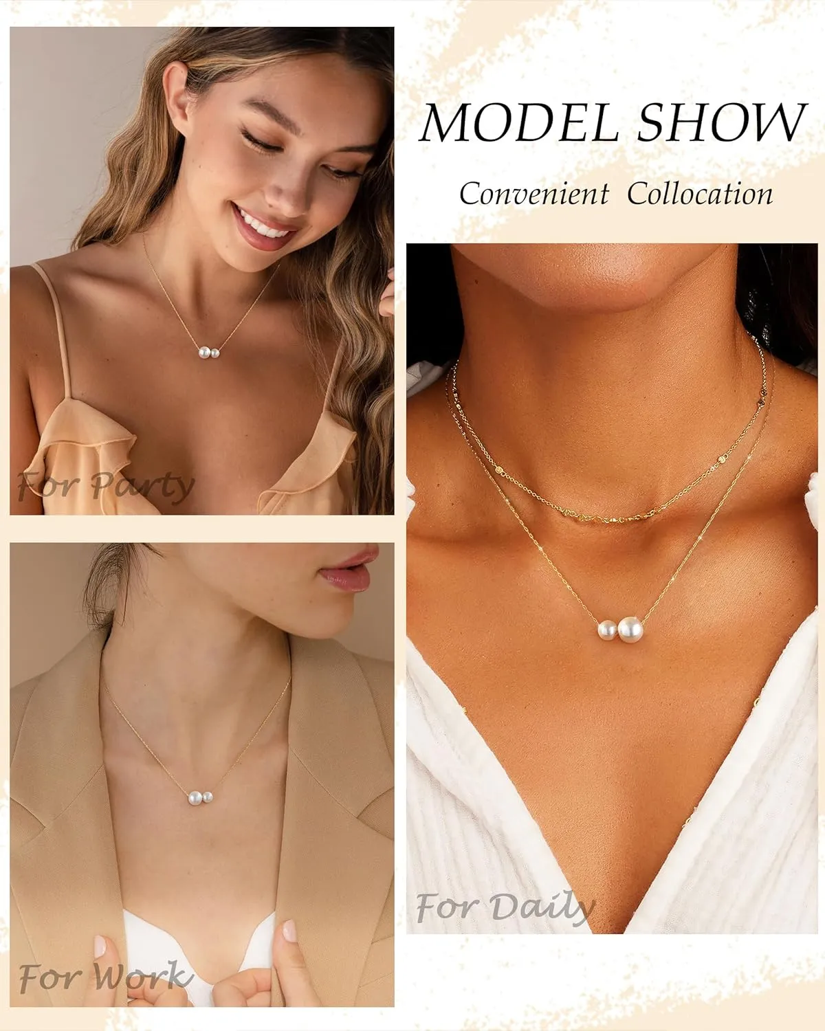 TOBENY Gold Necklace for Women Trendy 14K Gold Plated Dainty Bow Heart Cross Pendant Necklaces Cute Simple Pearl Diamond Paperclip Butterfly Italian Horn Choker Necklaces for Women Gift Jewelry