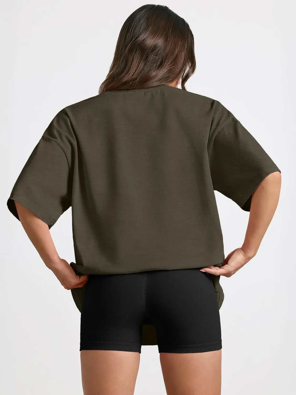 Trendy Queen Womens Oversized Summer T Shirts Fashion Workout Plus Size Tops Short Sleeve Beach Vacation Gym Clothes 2025