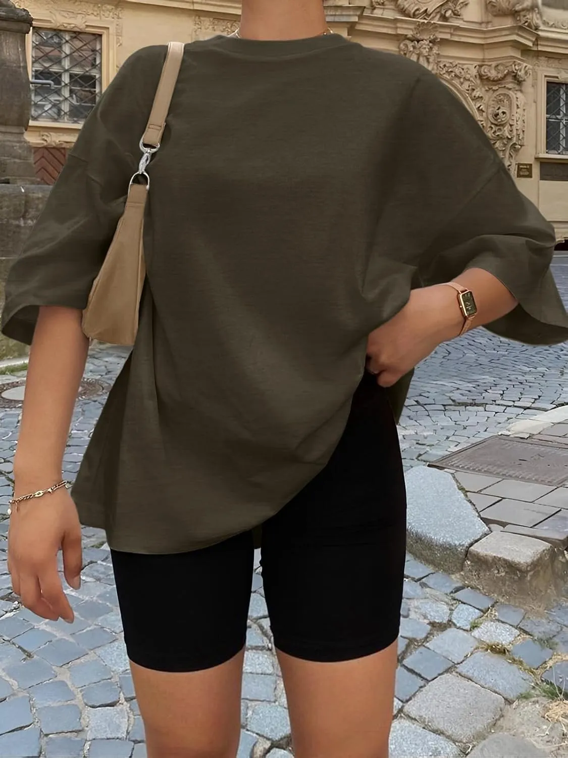 Trendy Queen Womens Oversized Summer T Shirts Fashion Workout Plus Size Tops Short Sleeve Beach Vacation Gym Clothes 2025