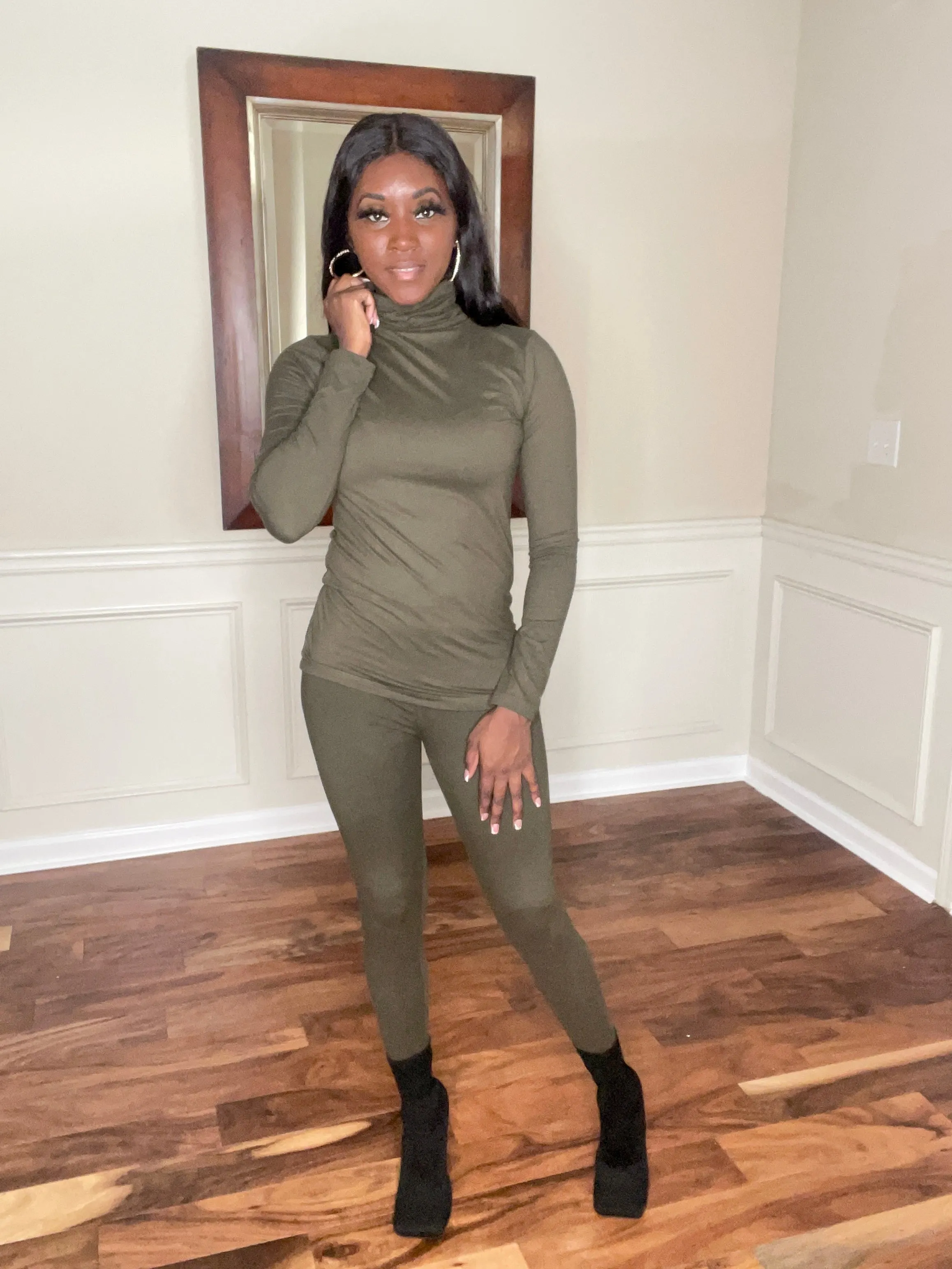 Turtleneck Leggings Set