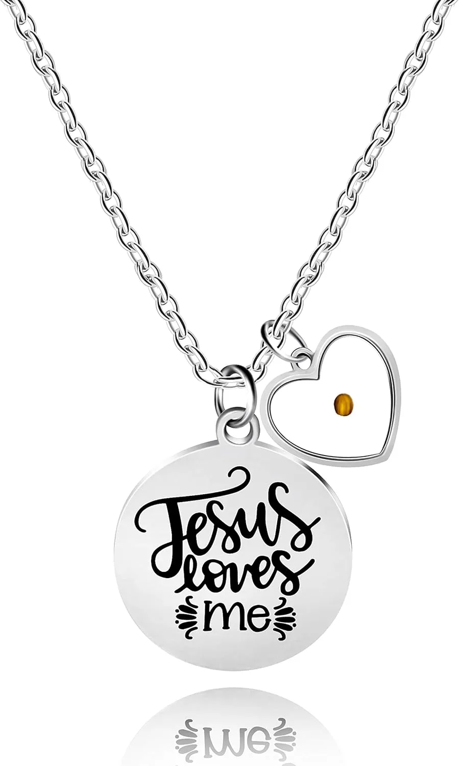 Uloveido Stainless Christian Faith Mustard Seed Pendant Religious Symbol Lettering Necklaces