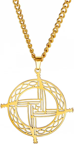 UNIFT Saint Brigid Cross Necklace Stainless Steel Irish Traditional Celtic St. Brigid Cross Pendant Necklace Religious Talisman Jewelry