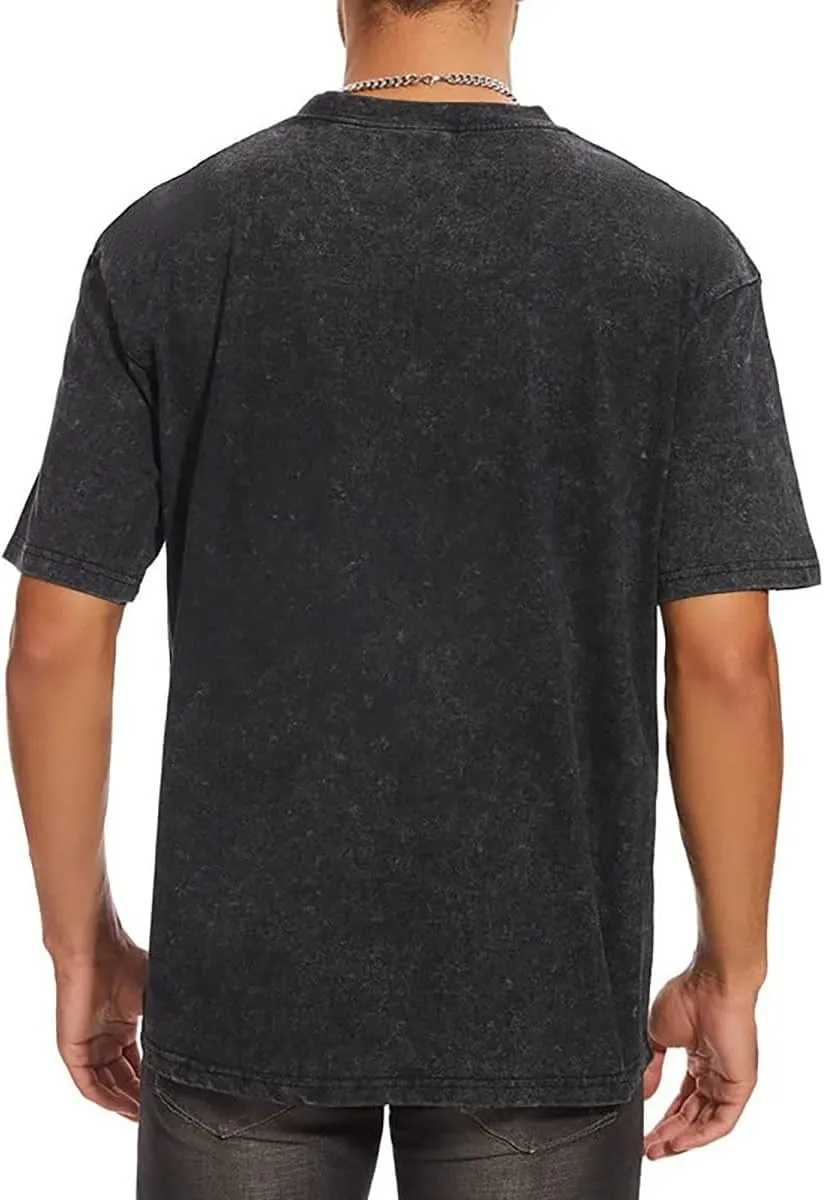 Unisex Oversized T-Shirts Heavy Cotton Y2k Tee Loose Fit Short Sleeve Casual Gym Tshirts for Men Women