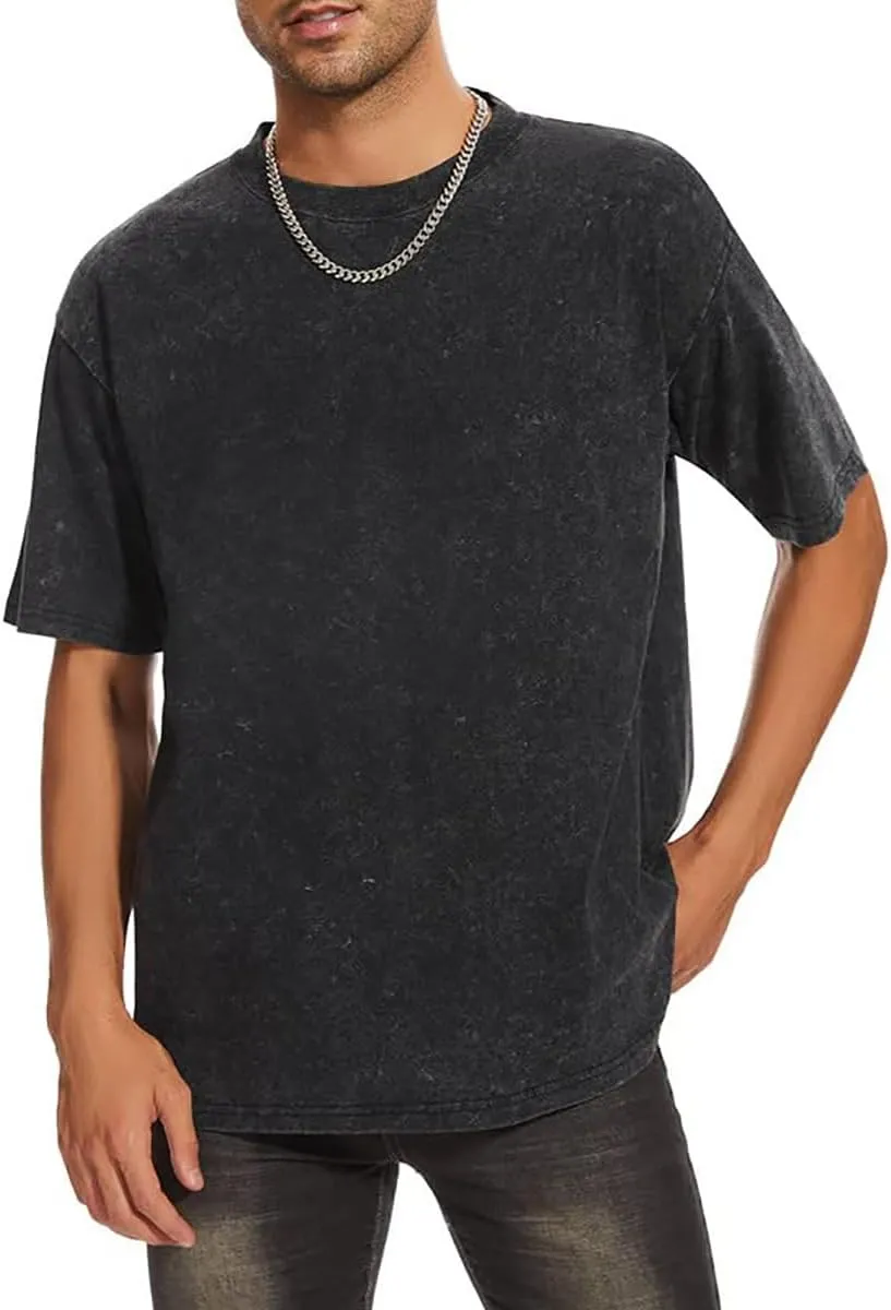 Unisex Oversized T-Shirts Heavy Cotton Y2k Tee Loose Fit Short Sleeve Casual Gym Tshirts for Men Women