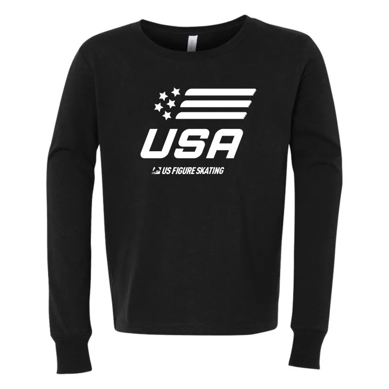 USA Stars & Blades, Youth Jersey Long Sleeve Tee