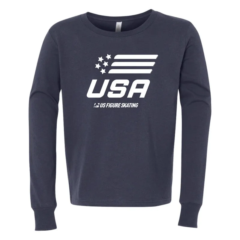 USA Stars & Blades, Youth Jersey Long Sleeve Tee
