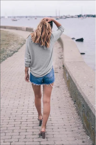 V-neck Pure Color Long Sleeves T-shirt