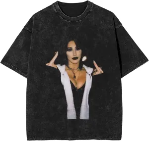 Vintage T Shirts Mans Oversized Short Sleeve Casual Shirt Crew Neck Washed Tees Fashion Retro Top Graphic T-Shirt