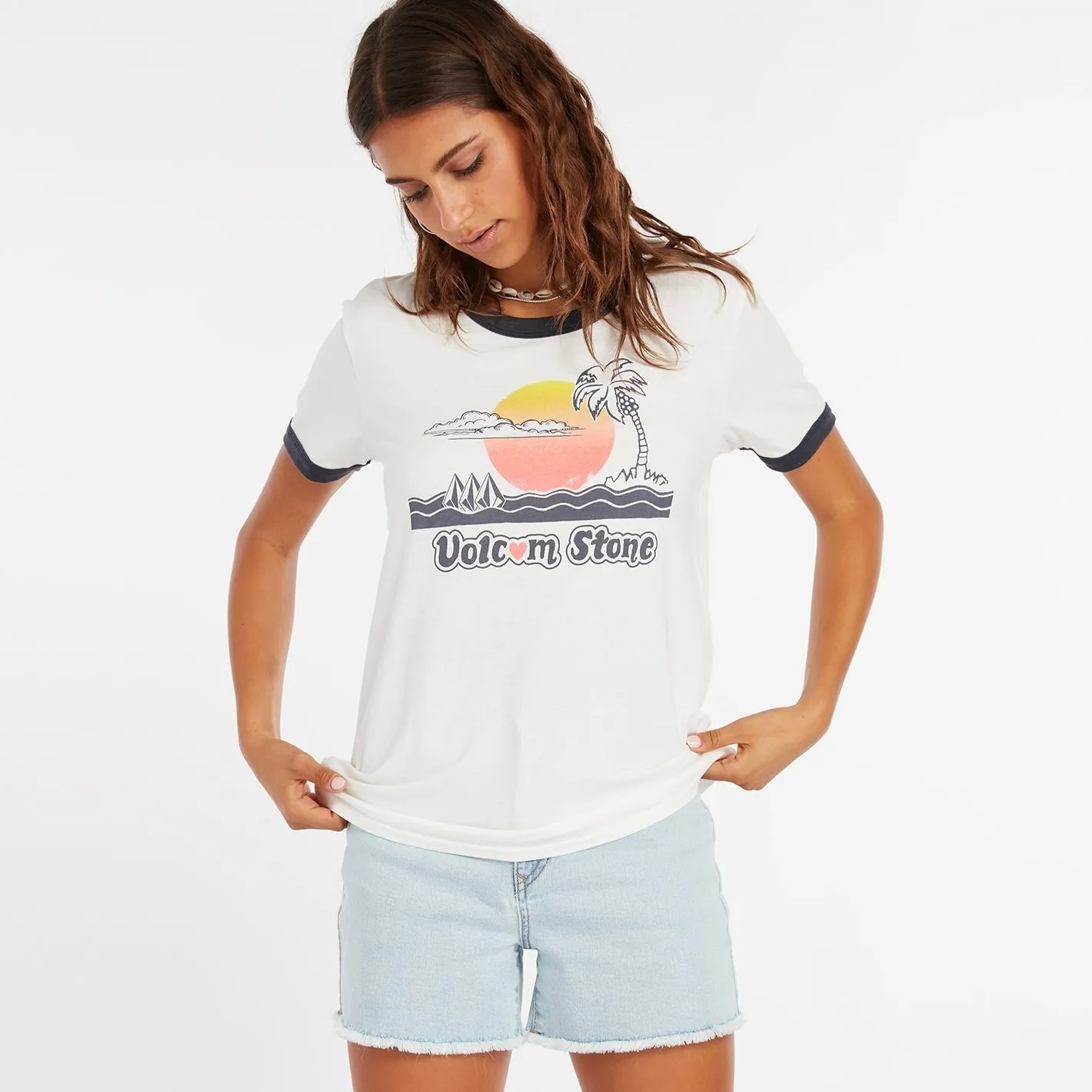 Volcom Truly Ringer Women's Tee
