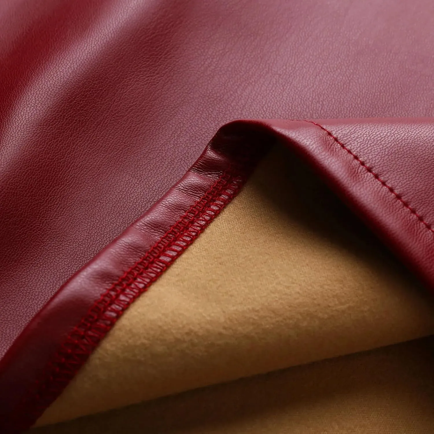 Women PU Leather Midi Skirt Elegant Office Long Solid High Waist Zipper Pleated A-Line Leather Skirts