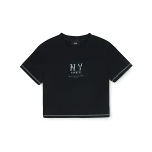 Women'S Basic Coopers Logo Slim-Fit Cropped T-Shirt New York Yankees