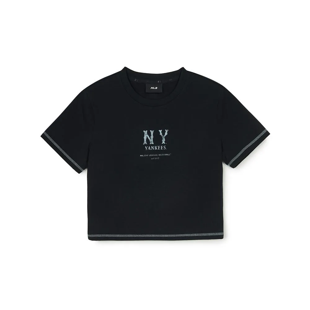 Women'S Basic Coopers Logo Slim-Fit Cropped T-Shirt New York Yankees