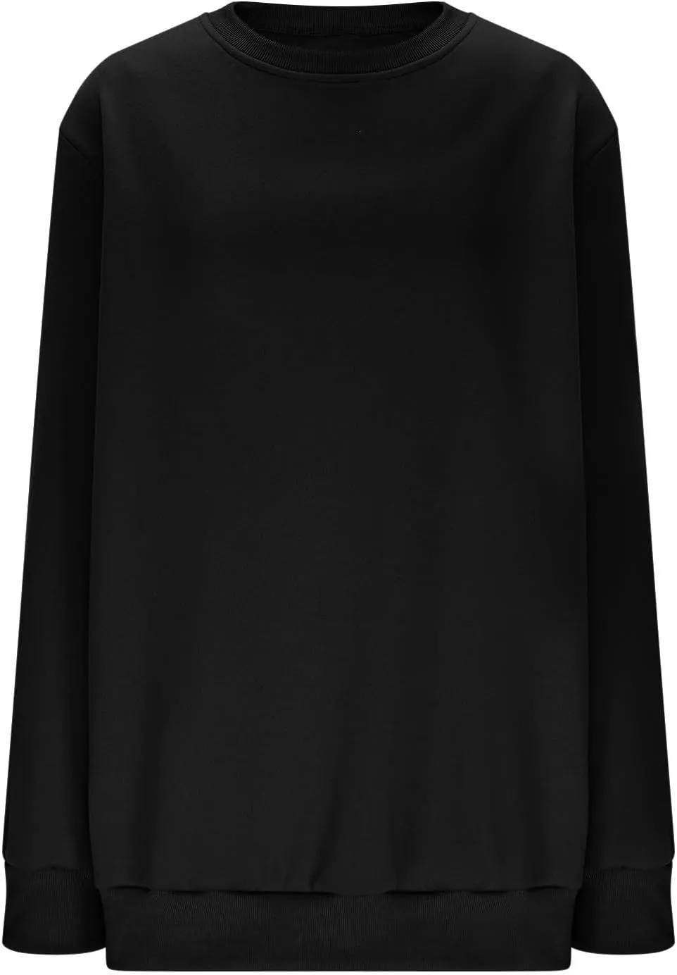 Womens Casual Long Sleeve Sweatshirt Cute Long Sleeve Oversized Pullover Tops Loose Fit Crew Neck Soft t-Shirts