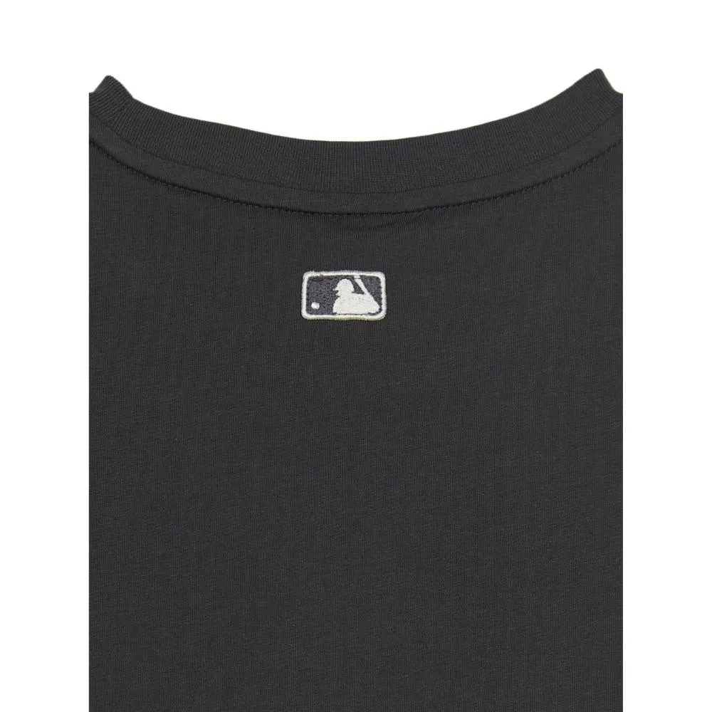 Women'S Denim-Like Lettering Big Lux  Cropped  T-Shirt New York Yankees