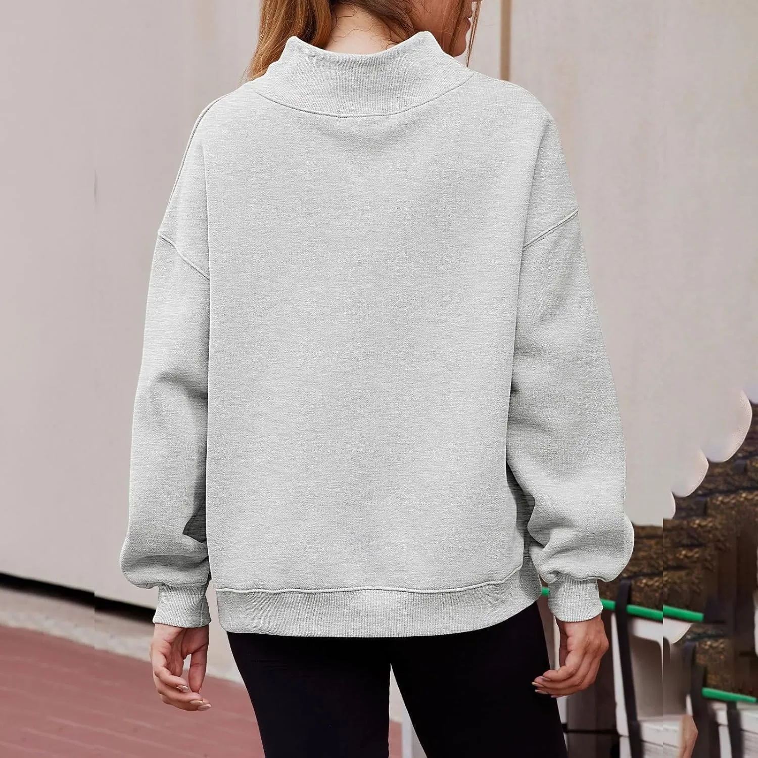 Womens Oversized Sweatshirts Turtleneck Pullover Long Sleeve Hoodies Tops Fall Outfits Cute Sweater Tops