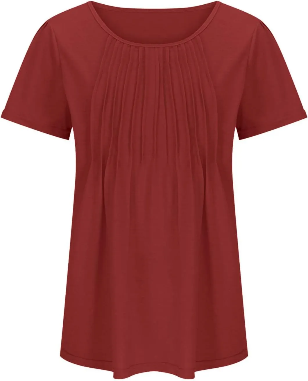 Womens Tops Short Sleeve Summer Casual T Shirts Crew Neck Solid Color Basic Tees Trendy Going Out Tunic