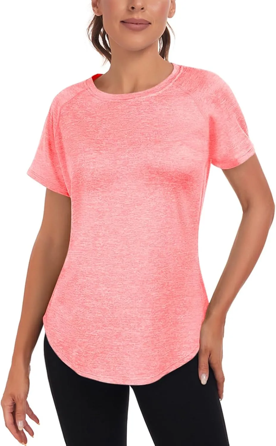 Women's Workout Tops,Short Sleeve Lightweight Dry-Fit Back Mesh Loose Fit Gym Athletic Running Shirts Tee for Women