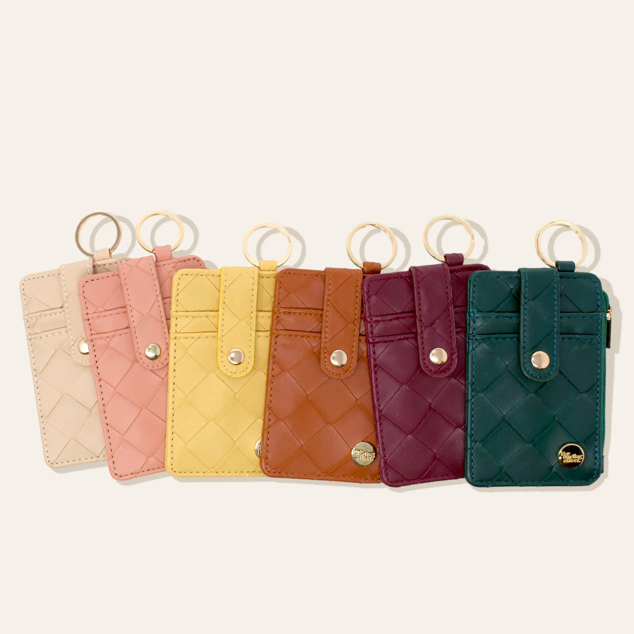 Woven Keychain Wallet - Dark Green