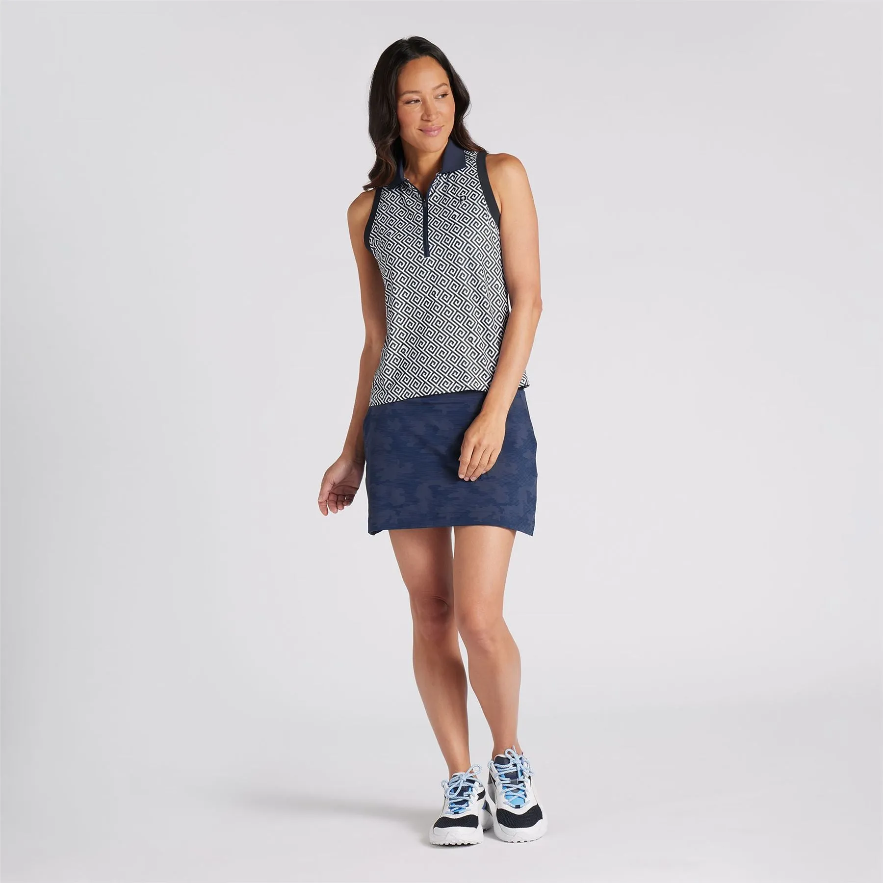 X PTC Womens Resort SL Polo Deep Navy/White Glow - SS24