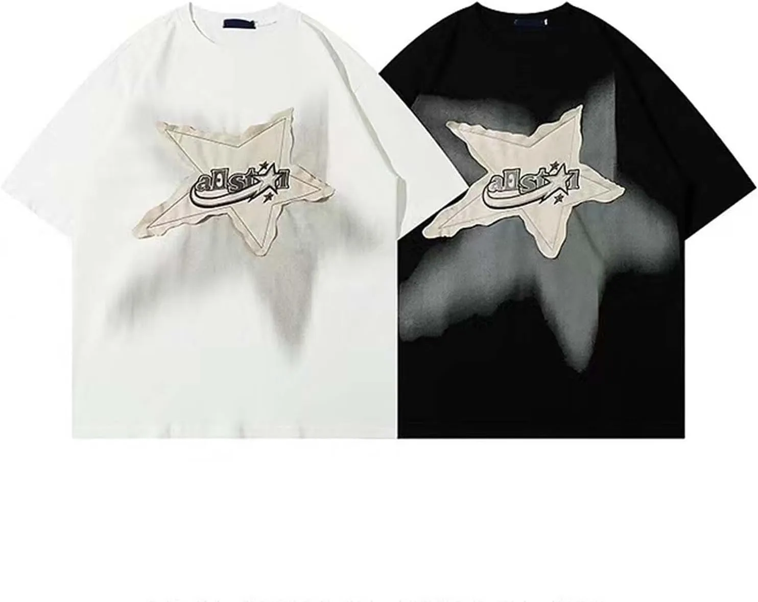 Y2K Shirts Oversized Tshirt for Men Graphic Tee Streetwear Thick Cotton Top