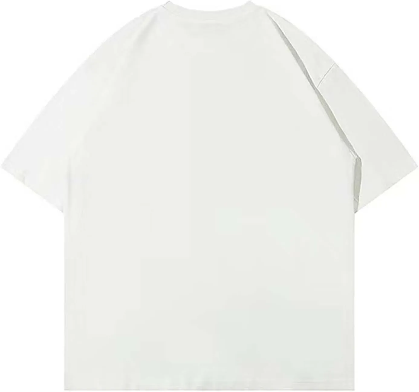 Y2K Shirts Oversized Tshirt for Men Graphic Tee Streetwear Thick Cotton Top