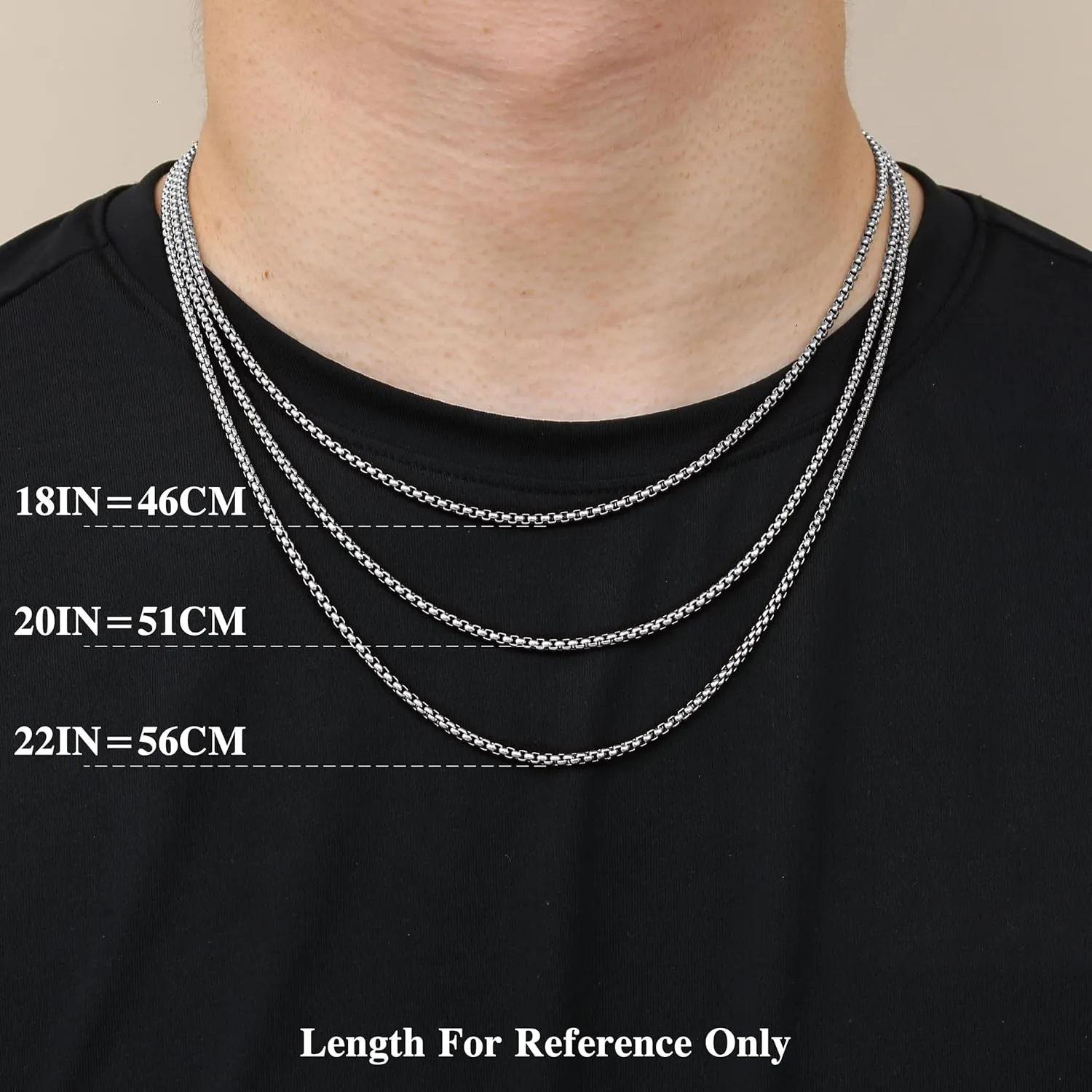 YADOCA 925 Sterling Silver Cross Necklace for Men - Silver Black Gold Mens Cross Necklaces Chain CCross Pendant Necklaces 2.5mm Stainless Steel Cross Chain 18-22 Inch 1PCS