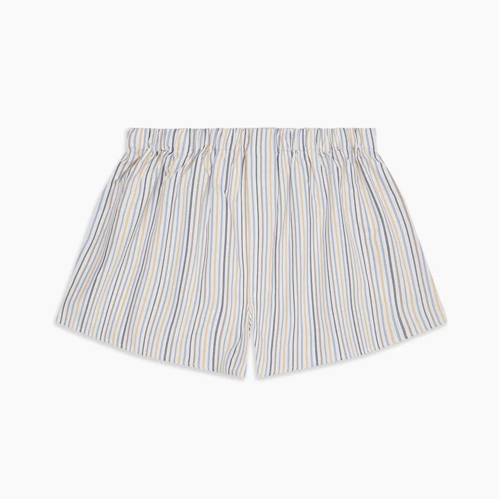 Yellow Multi Stripe Cotton Boxer Shorts