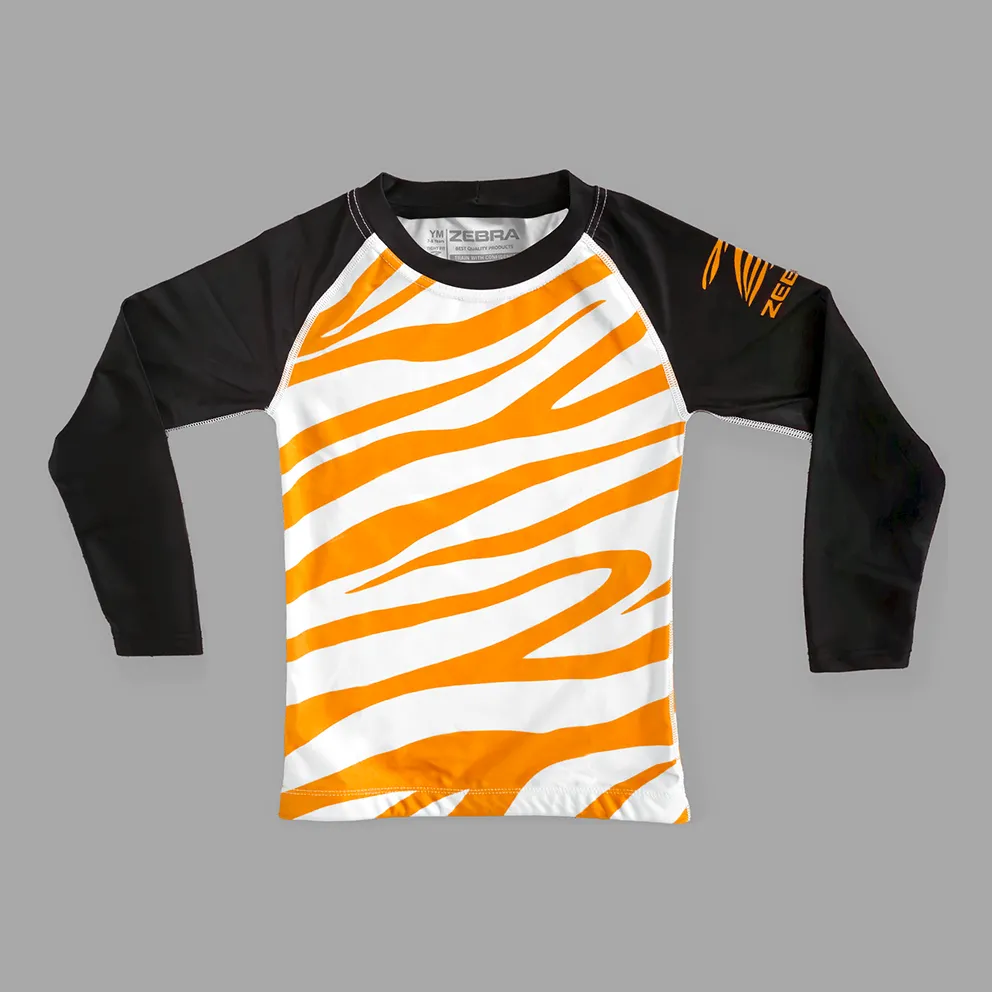 Zebra Kidz Ranked NoGi Set - Orange - Long Sleeve