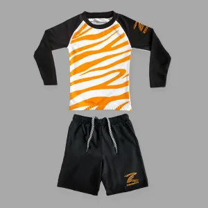 Zebra Kidz Ranked NoGi Set - Orange - Long Sleeve