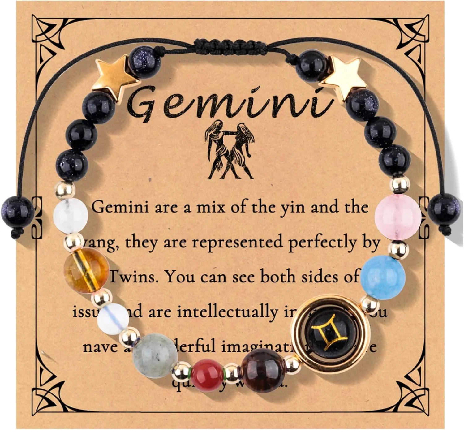 Zodiac Bracelets for Women 12 Constellations Natural Stone Beaded Stretchable Bracelet Birth Zodiac Sign Bracelets Horoscope Jewelry Gifts